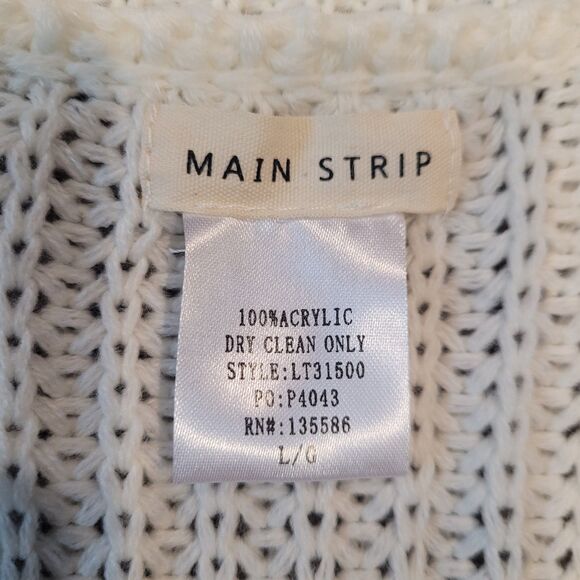 MAIN STRIP Chunky Grunge Distressed Raw Edge Sweater Size Large Oversized - Picture 3 of 4